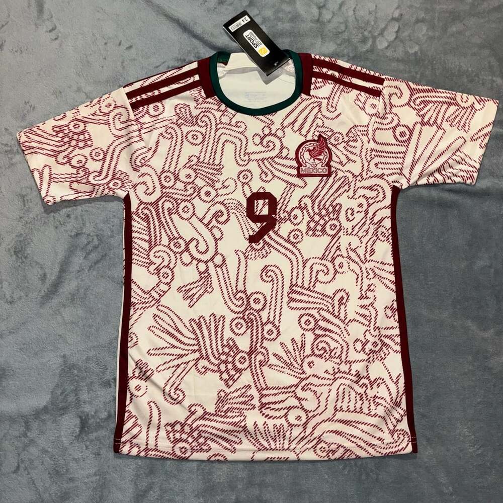 Mexico National Team Soccer Jersey Size 24 White Maroon Raúl 9